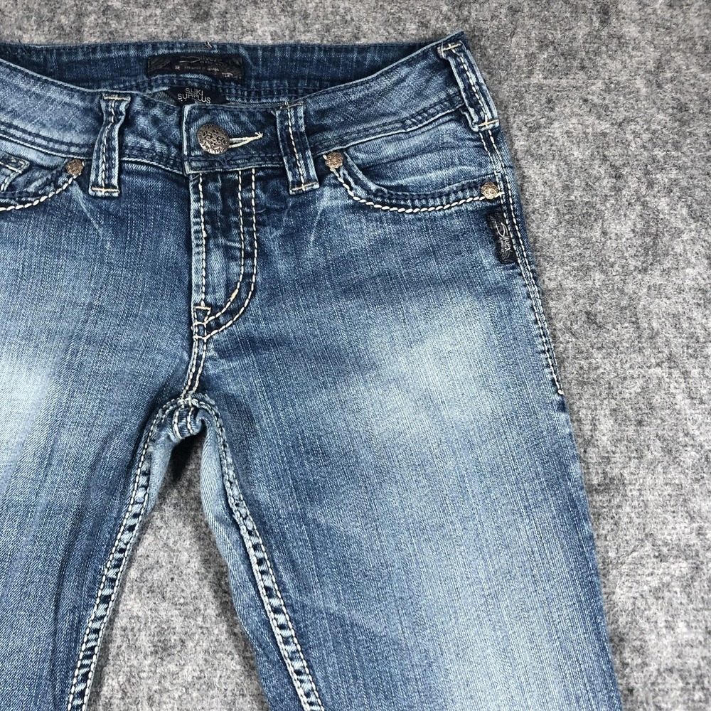 Silver Jeans Co Suki Surplus Bootcut Jeans Womens 27x32 Medium Wash Stretch - Picture 4 of 16